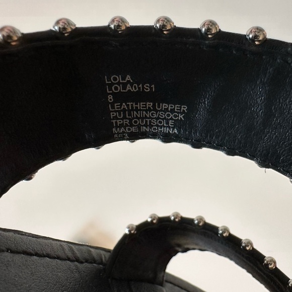 Steve Madden Black Studded Slip-on Sandals - Picture 6 of 6